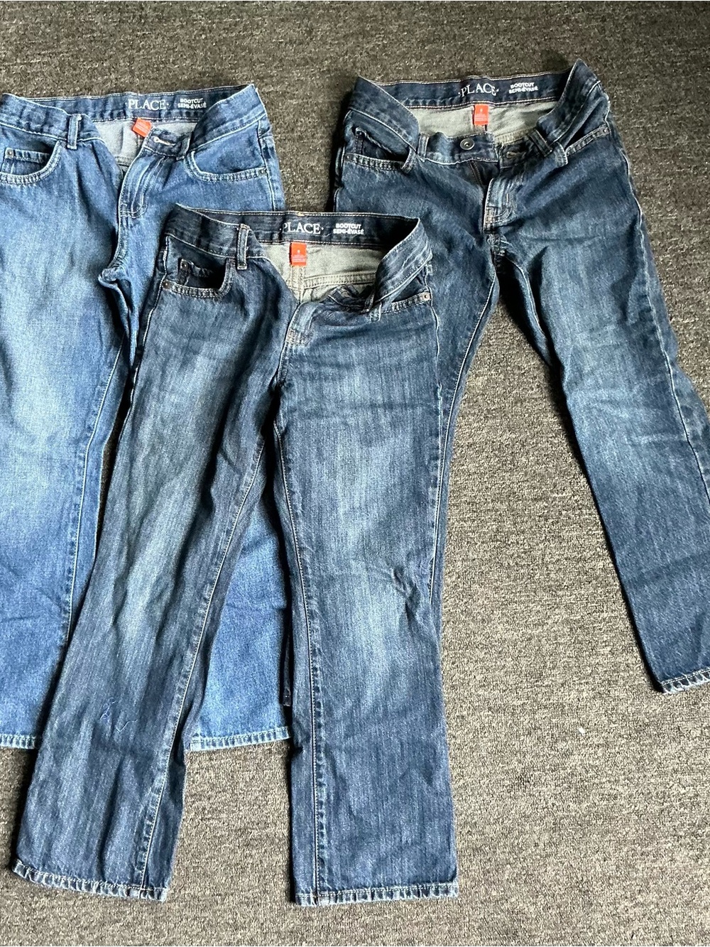 Lot of The Children's Place Boy’s Straight Jeans - Various Blue Washes